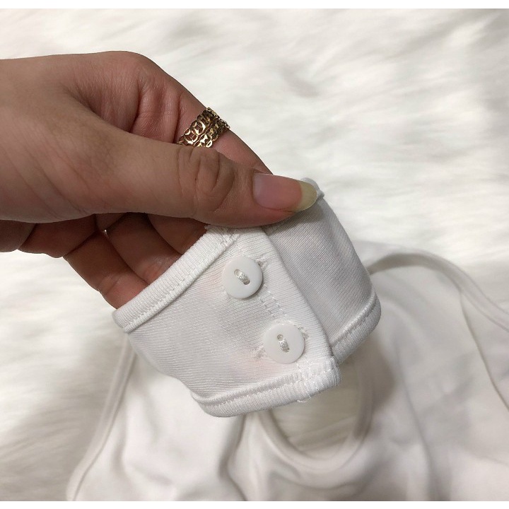 Áo croptop chéo cổ hình giọt nước chất thun Borip dày dặn có ảnh thật chính chủ ( Size 40-53kg )