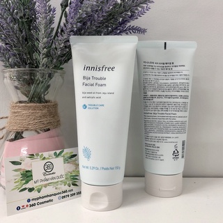 Sữa Rửa Mặt Cho Da Mụn Innisfree Bija Trouble Facial Foam 150ml