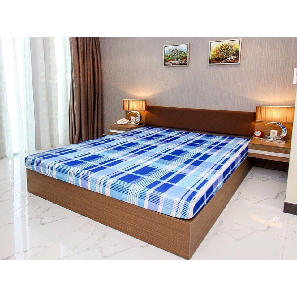 ÁO BỌC NỆM 2 MẶT 1M4X2MX10CM THUN LẠNH CAO CẤP Giao Màu Ngẫu Nhiên