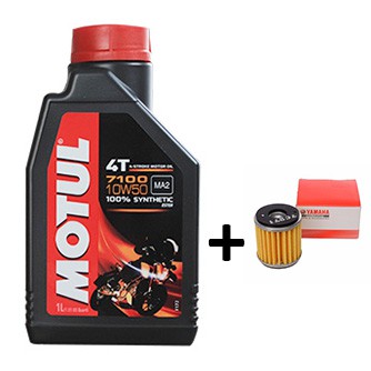 Dầu nhớt tổng hợp cao cấp xe số và xe tay côn Motul 7100 10W-50 Tặng Lọc Nhớt Yamaha - Samurai Sài Gòn.