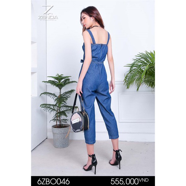 Jumpsuit 2 dây ống côn thương hiệu ZENDA hàng vnxk