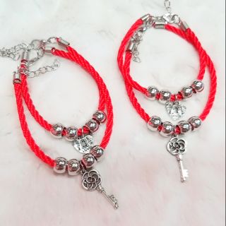 Vòng tay đôi 25k / cặp ( 2 cái ) - phụ kiện chìa ổ tình yêu dây đỏ