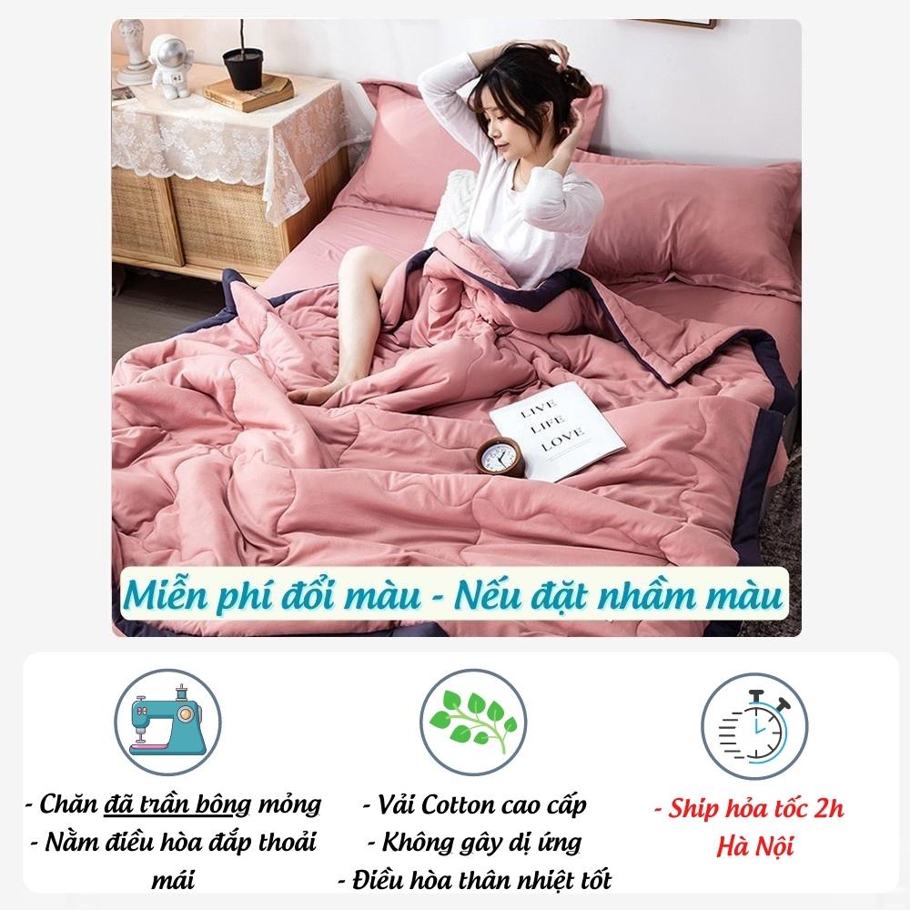 Chăn hè trần bông cotton đũi người lớn chăn zara home văn phòng máy bay 2mx2m2 điều hòa mỏng - Otama Bedding