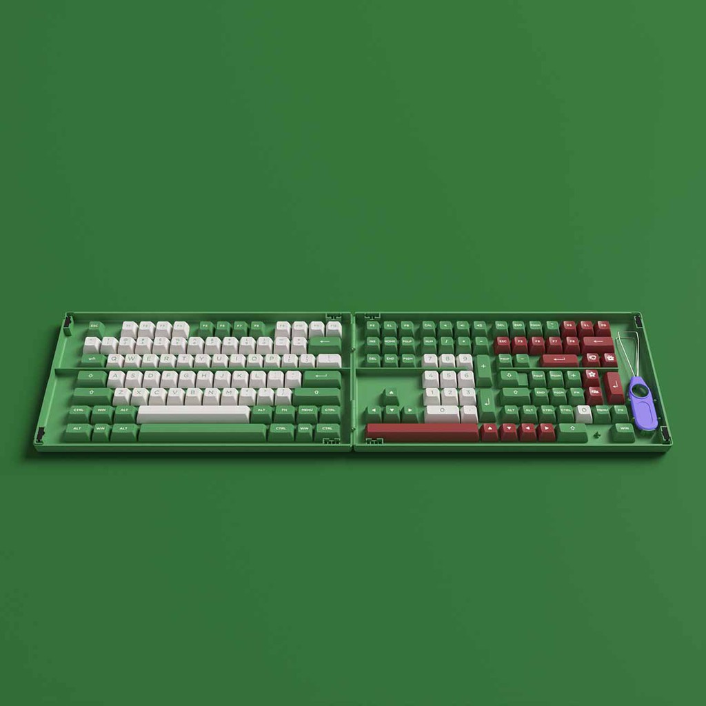 AKKO Keycap set – Matcha Red Bean (PBT Double-Shot/ASA profile/158 nút)