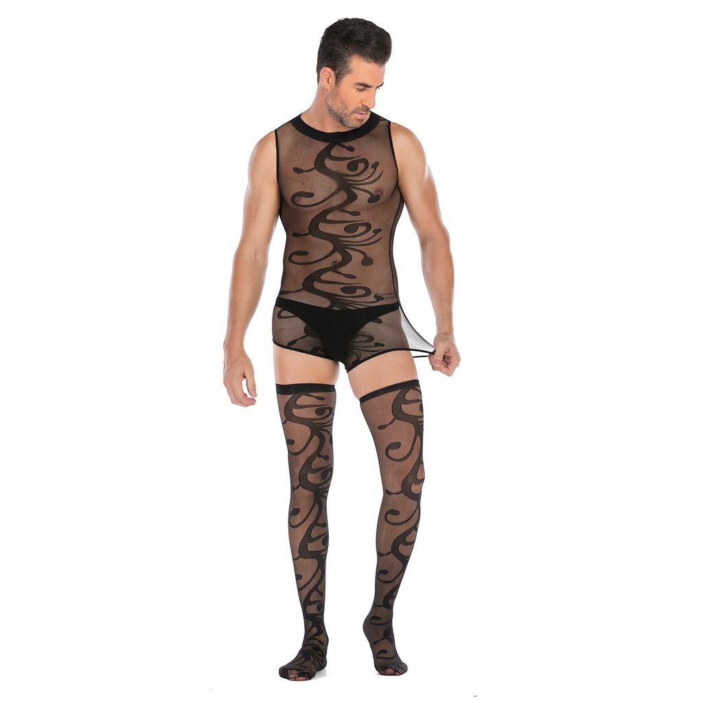 BODYSUIT NAM LƯỚI (QUẦN LIỀN ÁO) - BAO GỒM VỚ - A004
