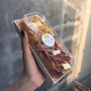 Hộp bánh trắng dài đựng bánh đế trắng, đế kraft nắp trong cứng cáp( Giá 50 cái)