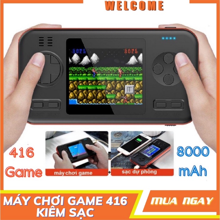 Máy Chơi Game Cầm Tay 416 Trò Kiêm Sạc Dự Phòng 8000 MAH-Bảo Hành 12 Tháng