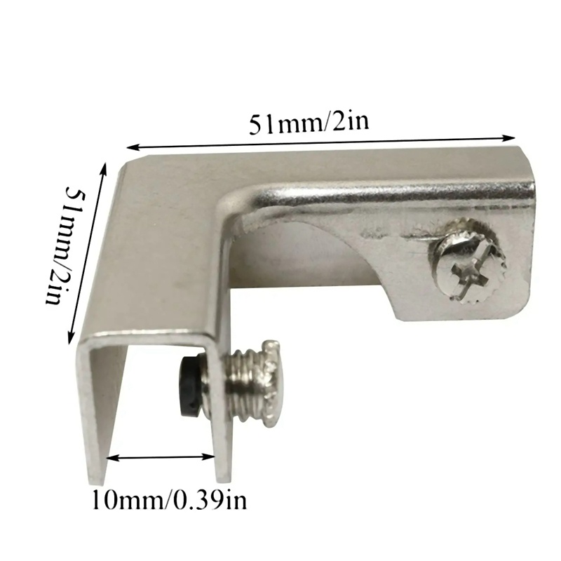 Set 4 Kẹp Chữ l Cố Định Kính 2 Chiều 6-10mm