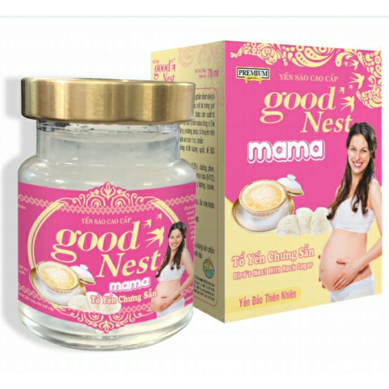 COMBO 10 LỌ yến sào MAMA GOODNEST Dành cho phụ nữ mang thai và cho con bú , lọ 70ml