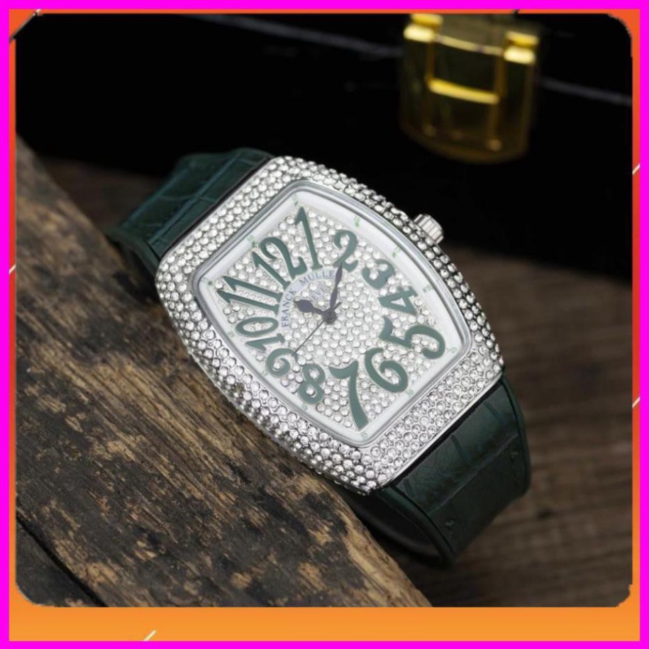 Đồng hồ nữ Franck muller  dây cao su máy pin mặt full đá cao cấp bảo hành 12 tháng
