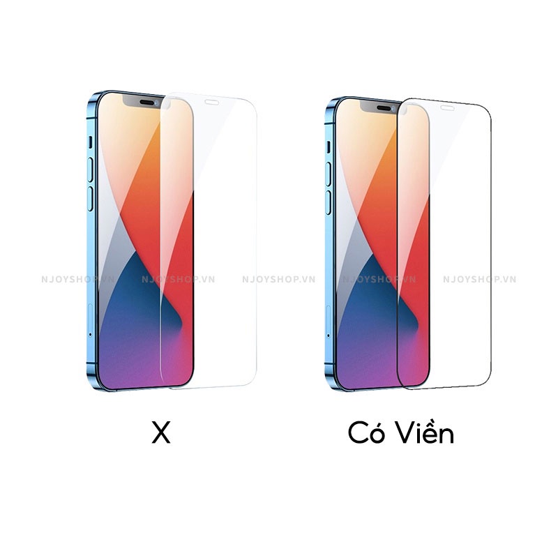 Kính Cường Lực Trong Suốt Full Viền 10D Cho Điện Thoại IP7/8/X/Xsmax/11/12/13/14 Pro Max Njoyshop