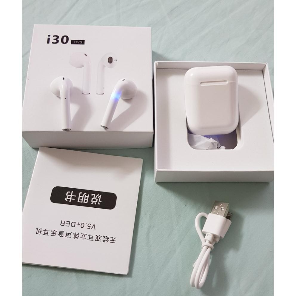 Tai nghe Bluetooth i30 TWS (Kết nối qua PopUp/Hỗ trợ Siri)