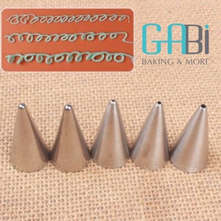 Set 5 đui chữ/đui bắt kem hình sợi