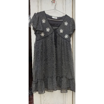 2hand  - Váy voan babydoll chấm bi