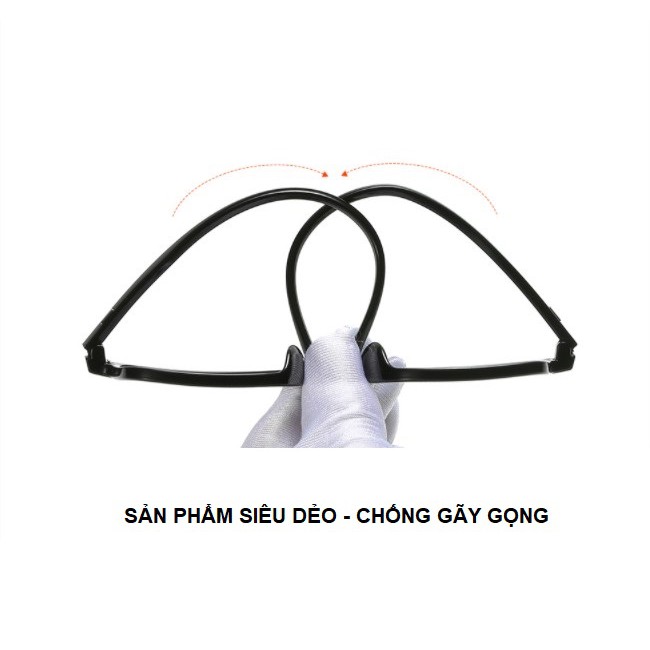 Kính lão thị siêu dẻo cao cấp nam nữ kính viễn thị trung niên siêu nhẹ chống gãy sẵn độ KVM301UNIQUI