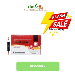 Hemopoly bổ sung sắt cho cơ thể khoẻ mạnh Hộp 20 ống