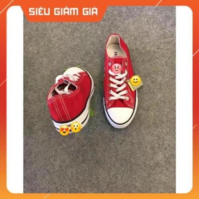 Giày thể thao cv đỏ tươi cổ thấp + TẤT