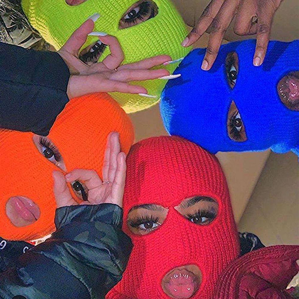 IVORY Nón Trùm Đầu Che Phủ Tai 3 Lỗ Giữ Ấm Mùa Đông Dành Cho Nam Nữ