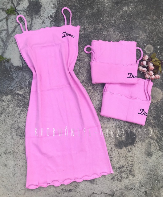 Váy Body Nữ - Đầm 2 Dây Thêu Dinner - VD11