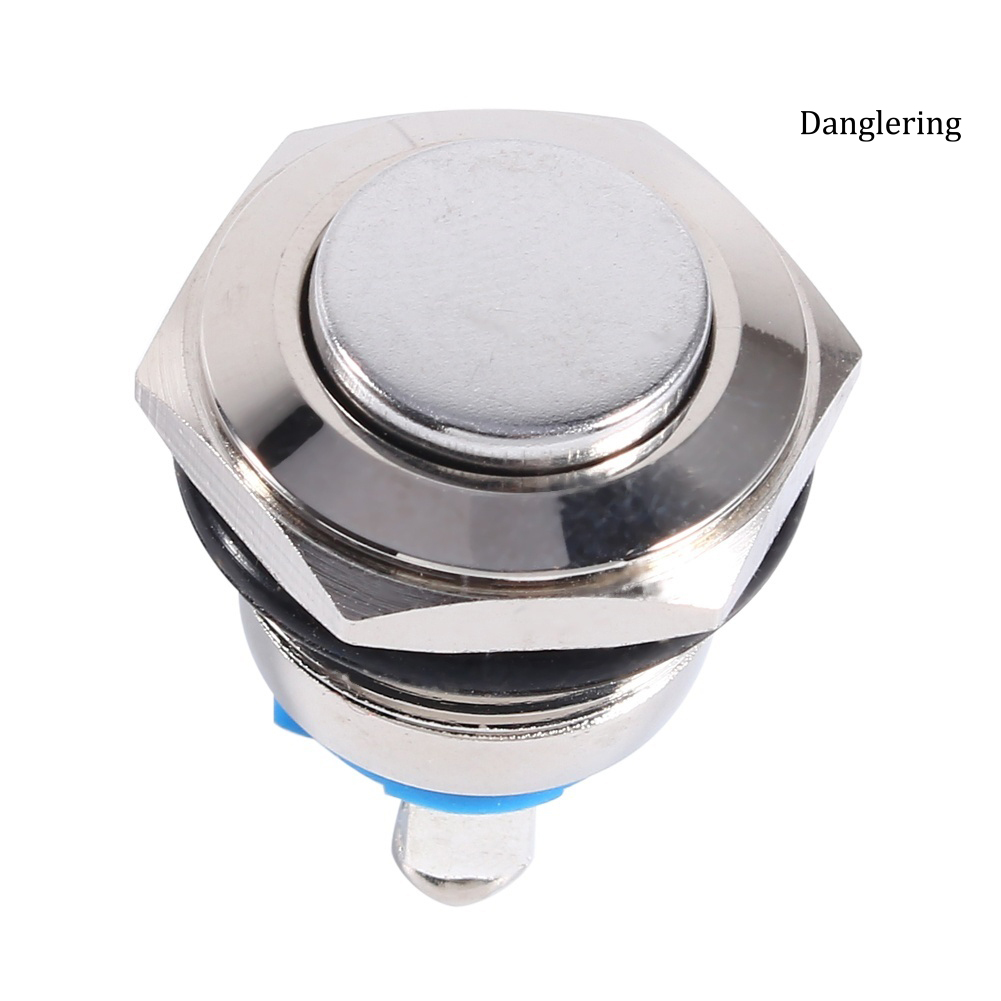 Công tắc nút nhấn bật/ tắt bằng kim loại chống thấm nước 12V 16mm dành cho xe hơi