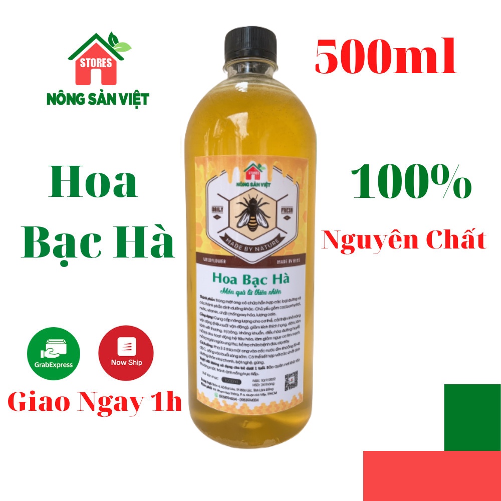 Mật Ong Hoa Bạc Hà Nguyên Chất 1 Lít - Cam Kết Chất Lượng Tuyệt Đối