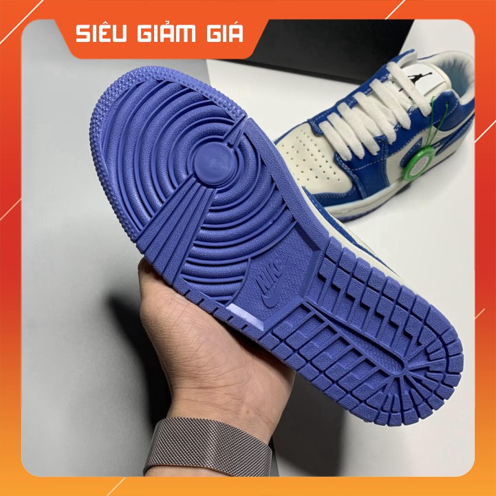 [BÁN CHẠY NHẤT SHOPEE] Giày Jordan, Giày Sneaker Thể Thao Nam Nữ JD1 Màu Xanh, Da Nhăn Cao Cấp