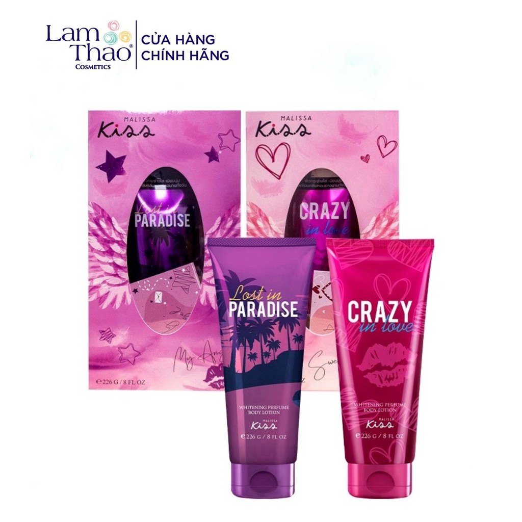 Bộ Quà Tặng Sữa Dưỡng Thể Kiss Malissa Whitening Perfume Body Lotion | BigBuy360 - bigbuy360.vn