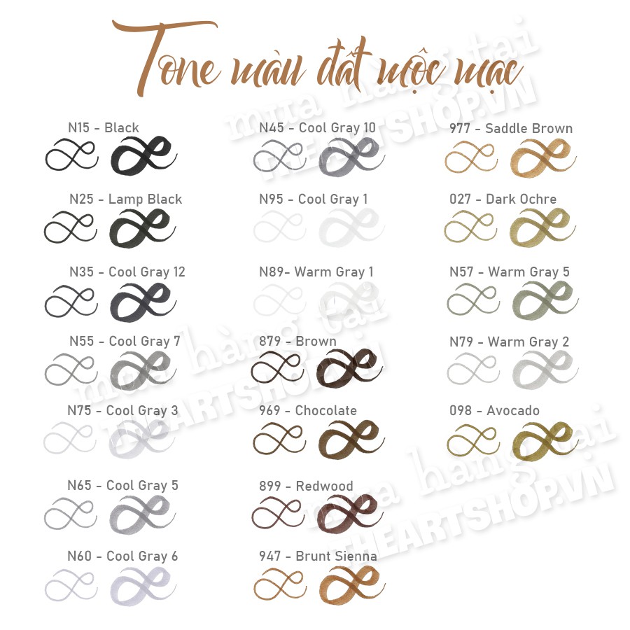 Bút cọ TOMBOW ABT dual brush pens - tone màu Đất mộc mạc THEARTSHOP