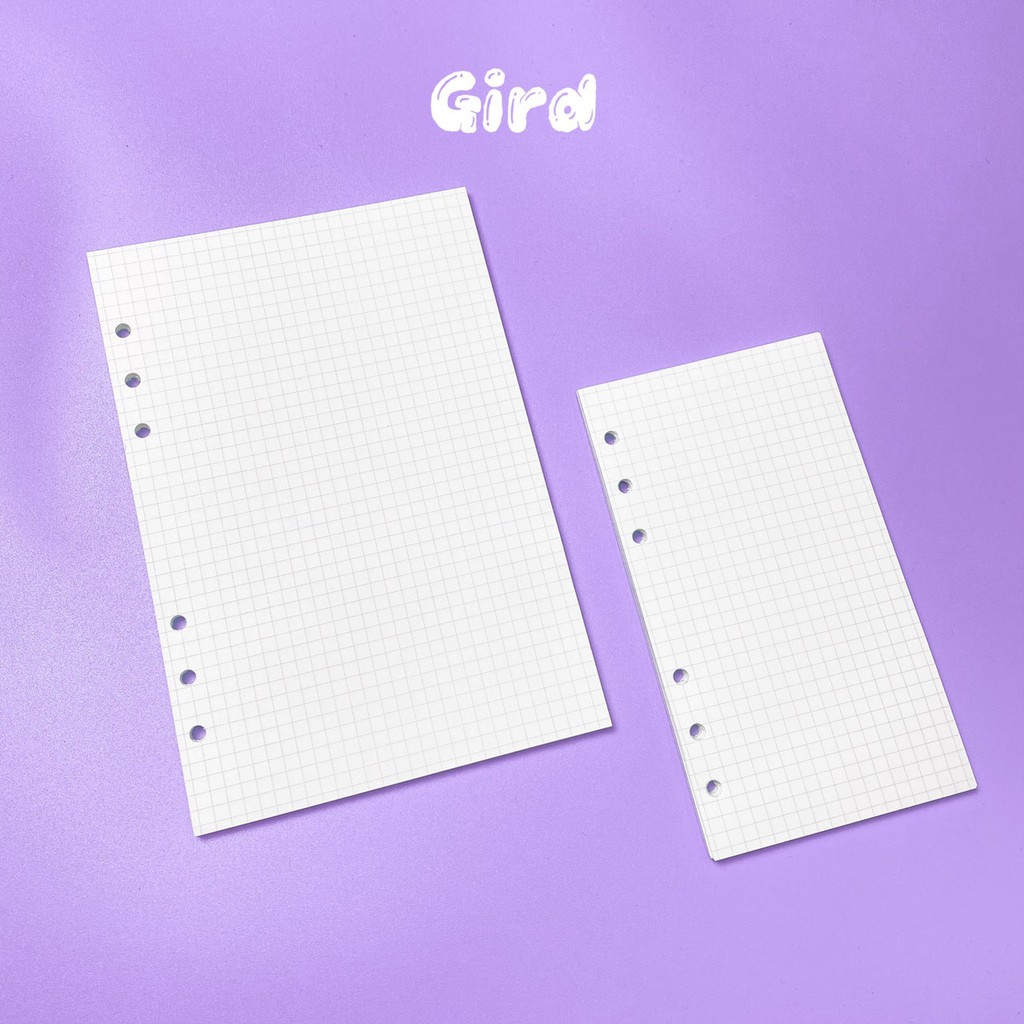 Giấy Caro - Lõi Sổ Còng/ Binder Size A5, A6 Nhà Cam