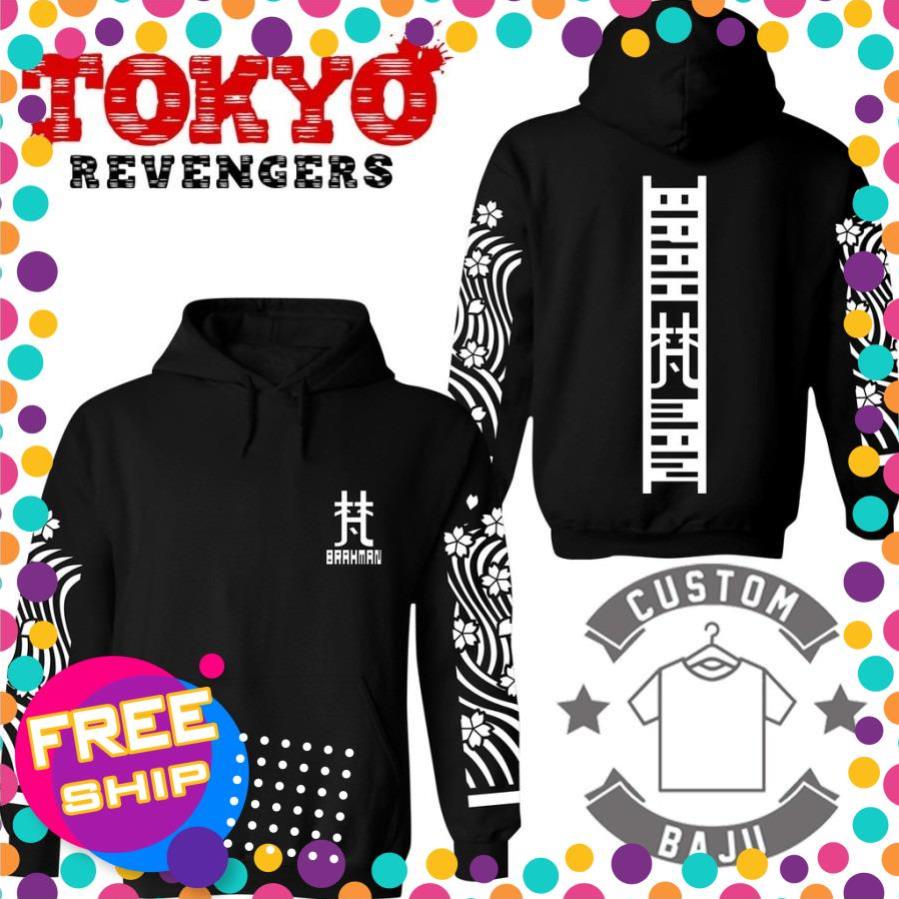 💥Sale 50%💥 Áo Hoodie in hình Brahman Uniform Anime Tokyo Revengers + Tặng kèm áo thun