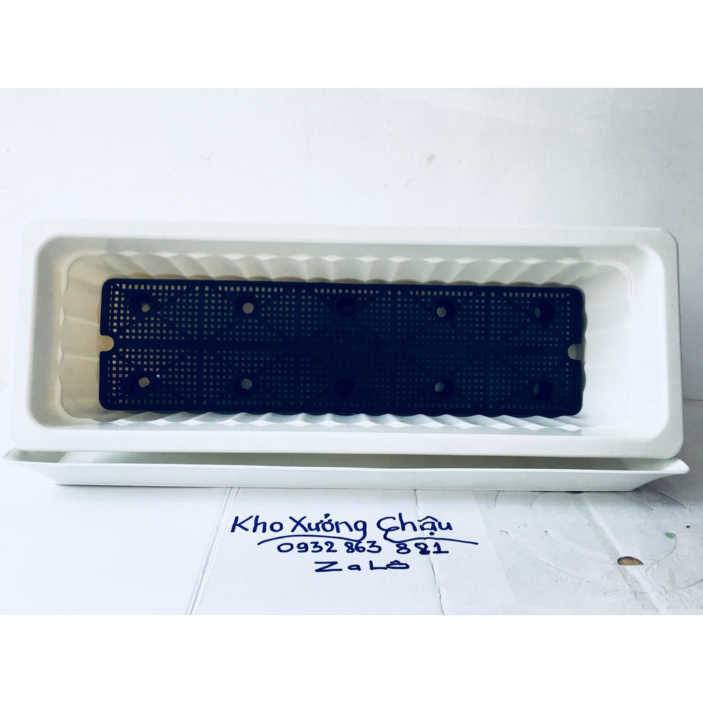 Khay - Đĩa - Máng Lót Chậu Dài Chống Chảy Nước - Sạch Nhà Khô Vườn (64x24)