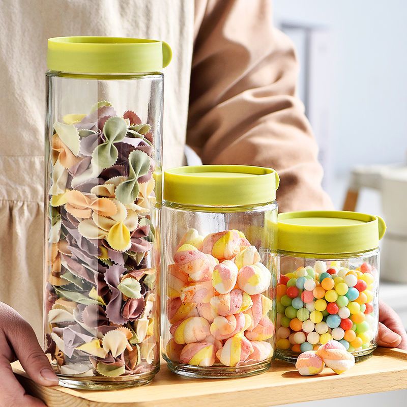 (Sẵn) Set 6 lọ thủy tinh nắp vặn dày dặn, chống rơi vỡ, lọ đựng đồ khô