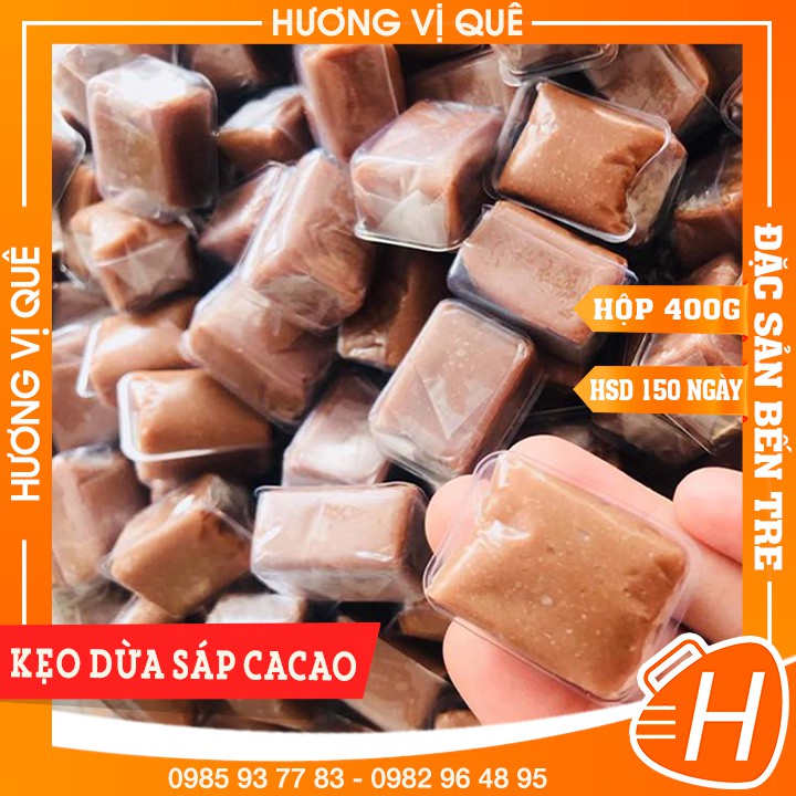 Kẹo Dừa Sáp Vị CaCao - Hủ 400g - Đặc Sản Bến Tre