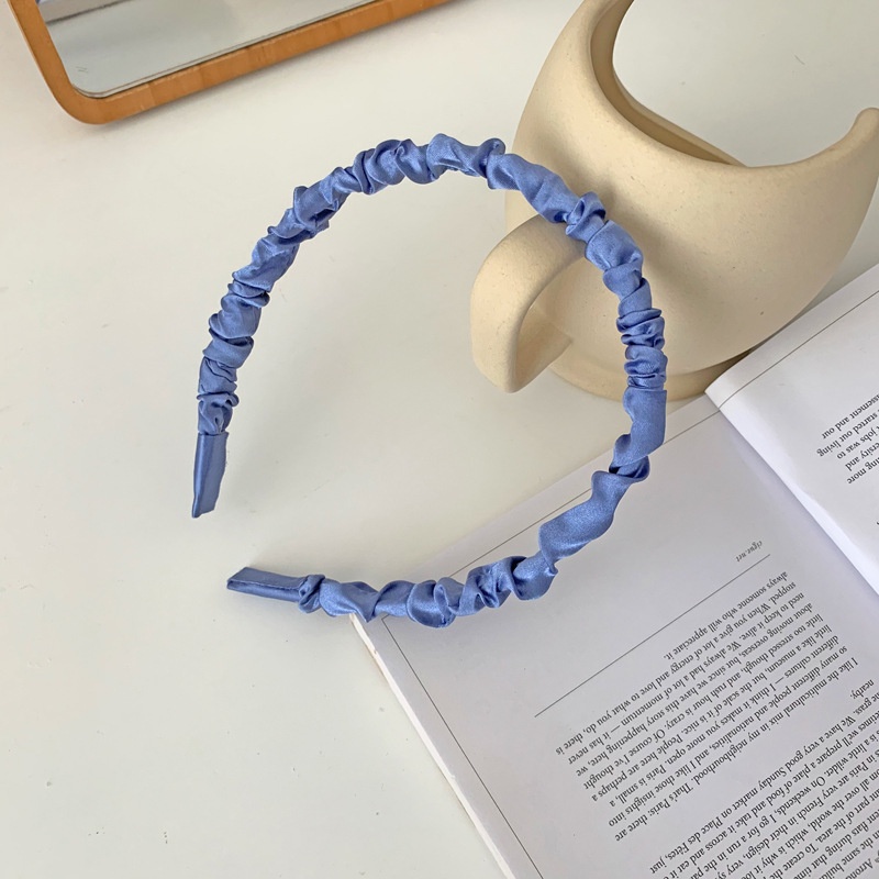 Băng đô cài tóc rửa mặt lụa satin cute cho bé gái Alaba