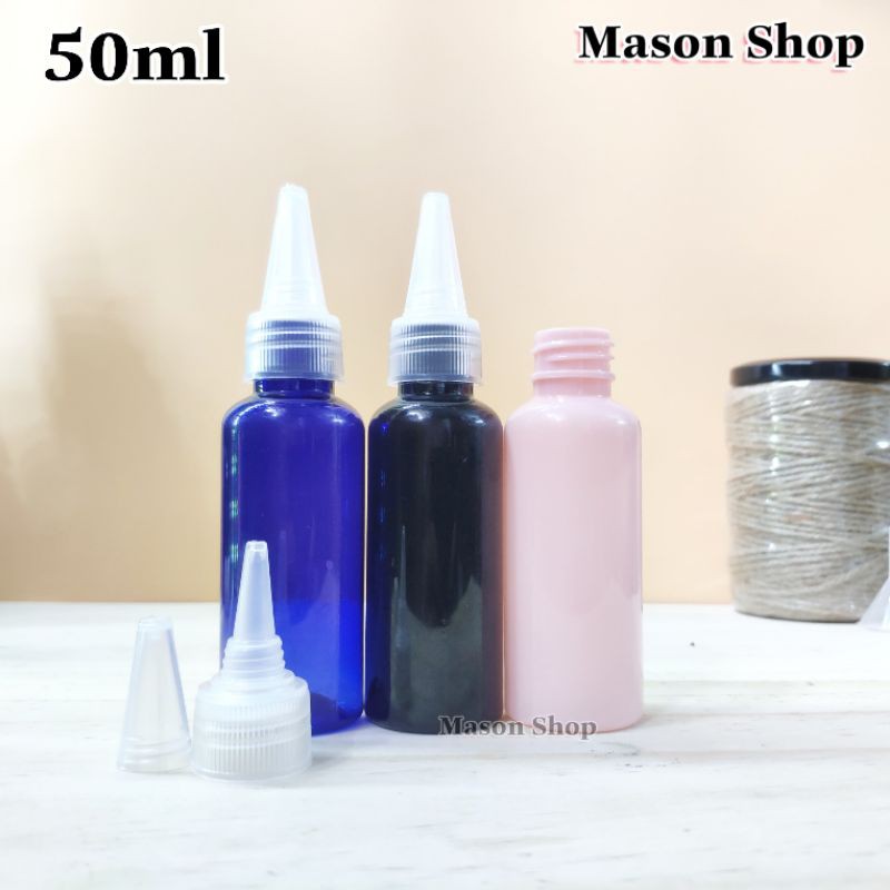 LỌ CHIẾT MỸ PHẨM XỊT PHUN SƯƠNG/NẮP BẬT NHẤN/NHỌN 50ml/100ml VỎ BÌNH CHAI NHỰA PET Xanh Hồng Đen dạng vòi xịt