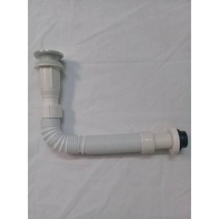 Bộ xi phông thoát nước dành cho chậu rửa mặt (lật inox ,đầu nhựa ABS ,đuôi nhựa mềm) siêu bền