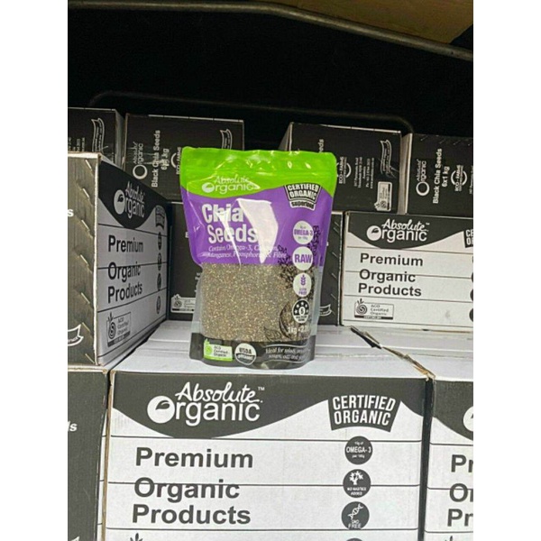 Hạt Chia Úc Absolute Organic Chia Seeds túi tím