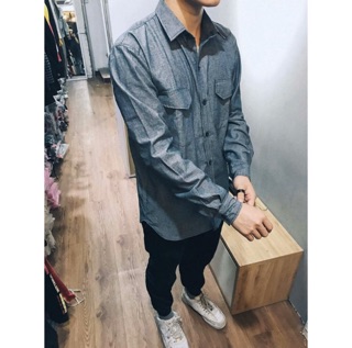 [Clover 2020] Áo sơ mi nam giả denim