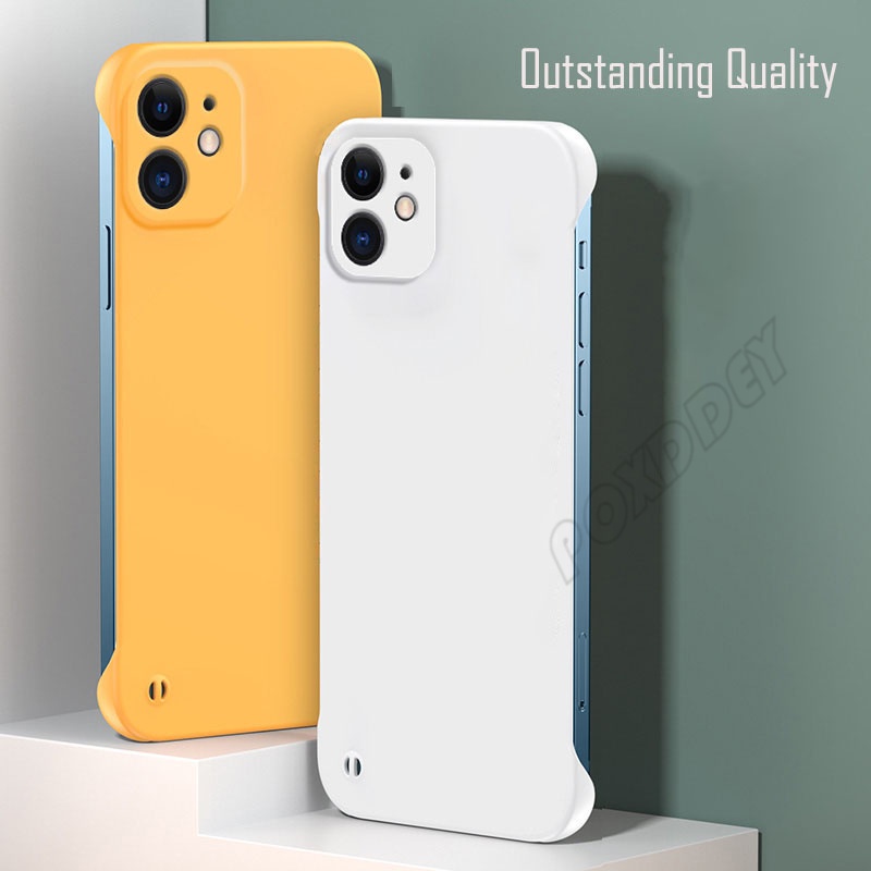 Ốp Điện Thoại PC Cứng Siêu Mỏng Không Viền Cho iPhone 11 7 8 6 6S Plus