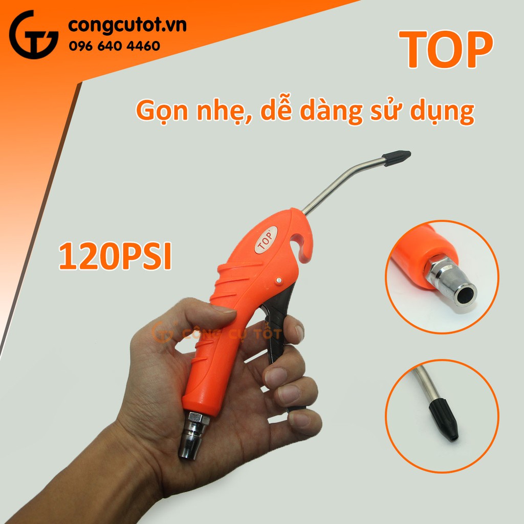 Súng xịt hơi khô thân nhựa dài TOP