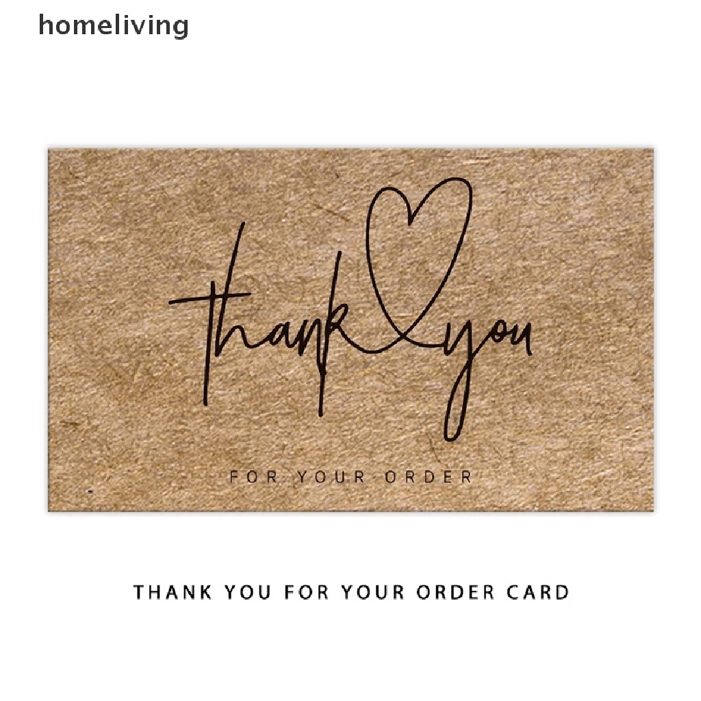 Set 30 Tấm Thiệp Giấy In Chữ Thank You for Your Order Xinh Xắn Thẻ