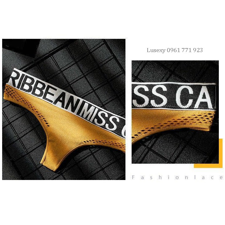 Quần lót nữ lọt khe lưới siêu sexy gợi cảm - Shop đồ lót nữ đẹp Lusexy màu đen, trắng, đỏ, xanh, vàng chất cotton đẹp