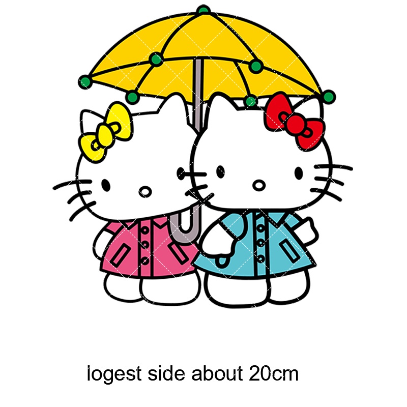Sticker Ủi Thêu Hình Mèo kitty Dễ Thương