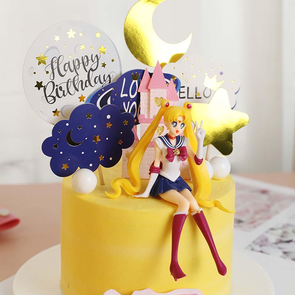 DARNELL Sailor Moon Mô Hình Nhân Vật Thủy Thủ Mặt Trăng Bằng PVC