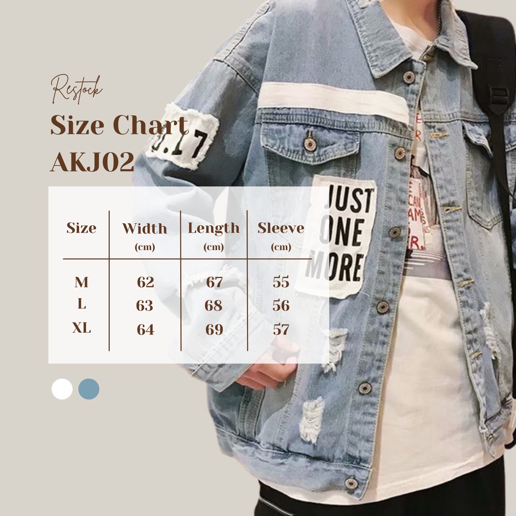 Áo Khoác Jeans Just One More Unisex Mặc Cho Cả Nam Và Nữ Vải Jean Xuất Dày Dặn