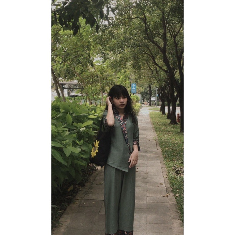 Áo Lam Đi Chùa # BÀ LAI PHỐI 1 NÚT GIÁ RẺ VÔ ĐỊCH