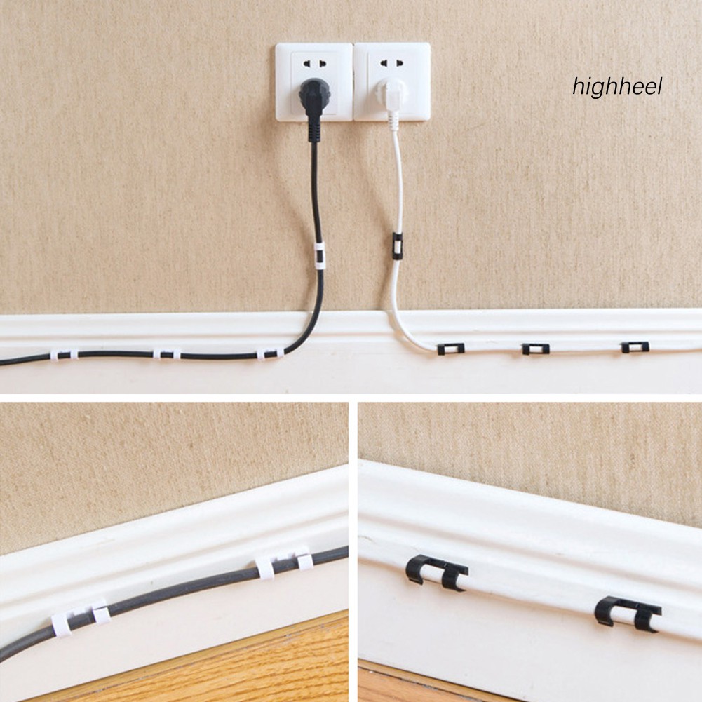 Set 20 Kẹp Cố Định Dây Cáp Tự Dính Tiện Dụng