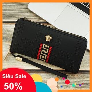 Ví nam cầm tay versace logo vàng hàng siêu cấp