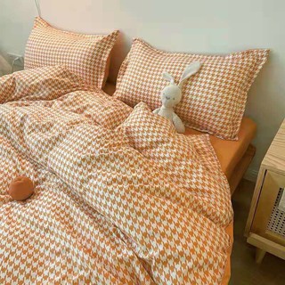 Bộ Drap & Chăn Phao Cotton Poly Roma Cam