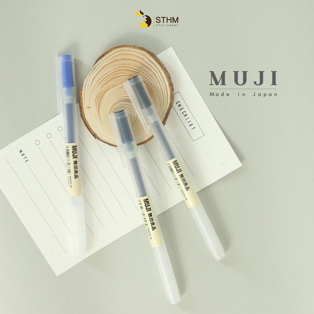 Bút gel Muji Nhật Bản - Ngòi 0.5mm - STHM Stationery